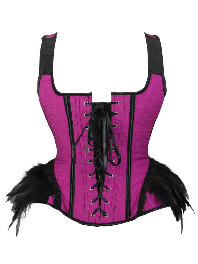 Steampunk Gothic Lace Feather Corset