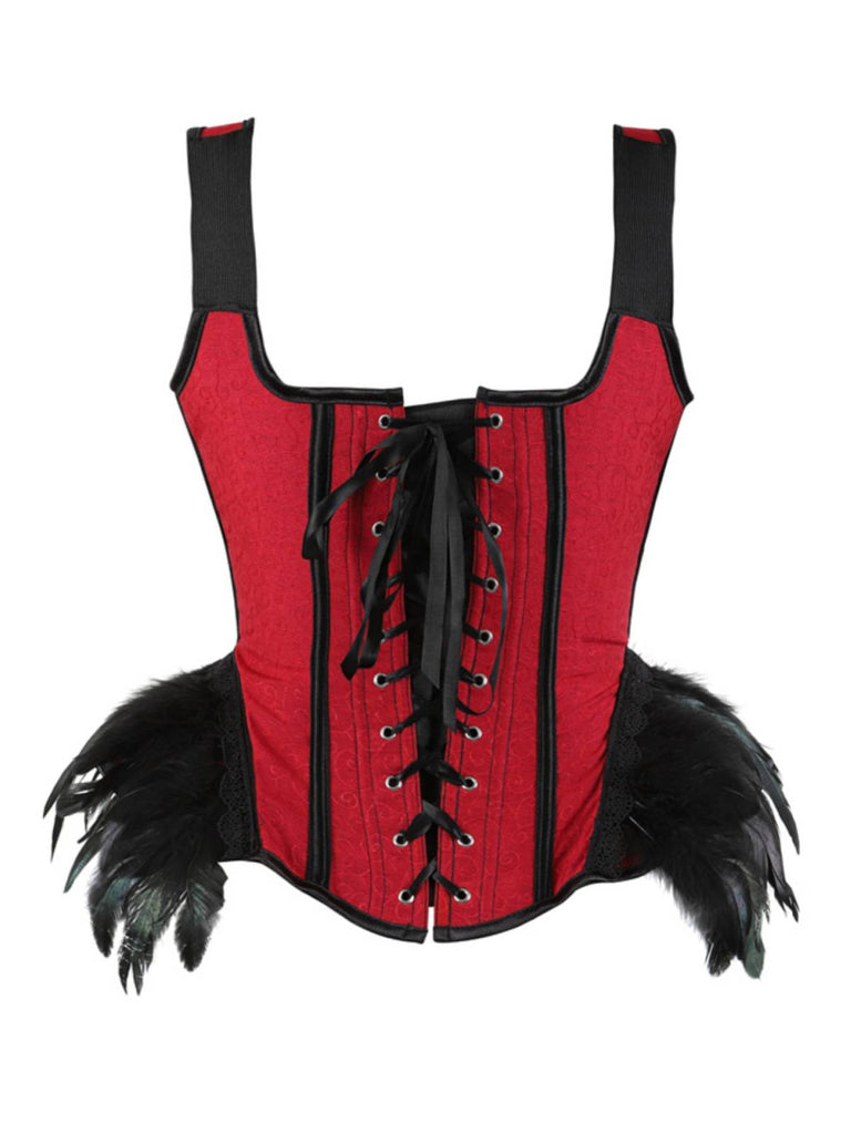 Steampunk Gothic Lace Feather Corset