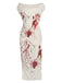 White 1960s Halloween Blood Pencil Dress