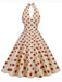 1950s Polka Dot Halter Swing Dress