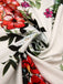 White 1950s Off-shoulder Ruffled Sleeve Floral Romper