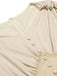 Beige 1930s V-Neck Lace Splicing Dress