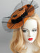 Orange Retro Halloween Lace Bat Hat