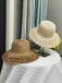 Retro Solid Tassel Raffia Sun Hat