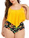 [Plus Size] 1950s Sunflowers Tankini Set