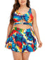 Plus Size 1940s Floral Skirted Bikini Set