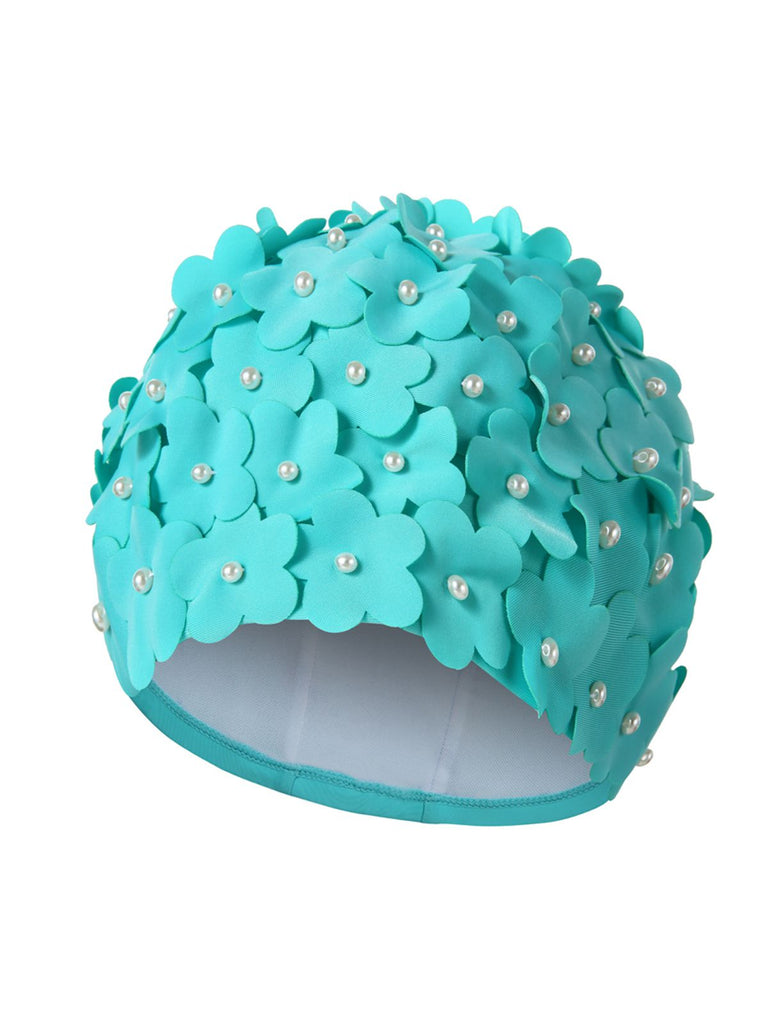 Hand-made Pearl Three-Dimensional Swimming Cap