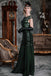 Green 1920s Sequin Maxi Flapper Dress
