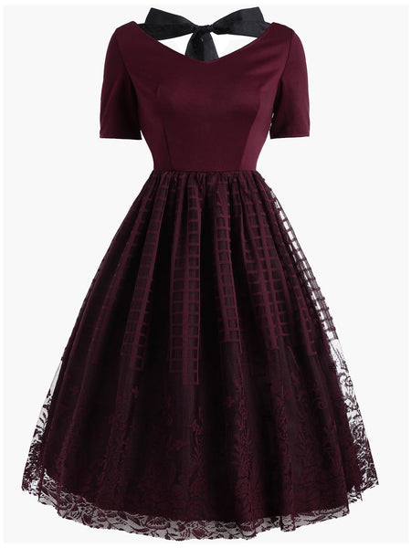 red wine plus size dress