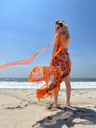 Yvonne Ruffle Dress - Fire Island
