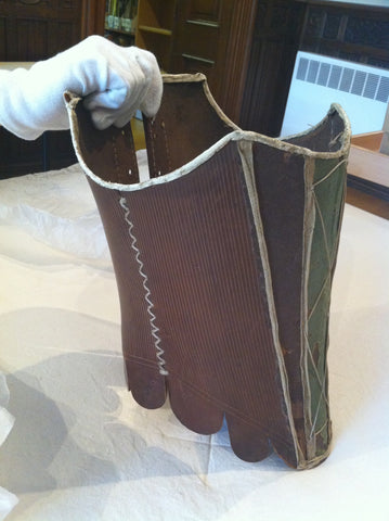 C1700-1799: LEATHER STAYS: CARROW HOUSE: COSTUME AND TEXTILE ARCHIVE (NORWICH, UK)