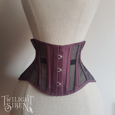 Nerthus mesh silk underbust corset waspie twilight Siren