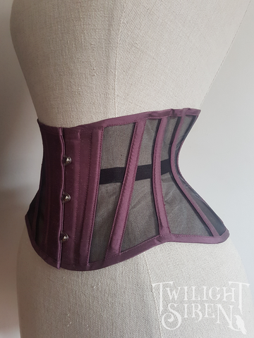 Nerthus mesh silk underbust corset waspie twilight Siren