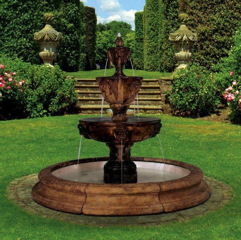 Three-Tier Leonesco in Toscana Pool Outdoor Water Fountain
