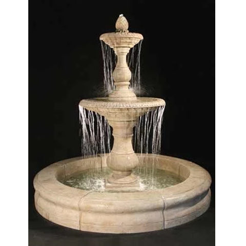 Gran Vista Tiered Outdoor Fountain with Fiore Pond