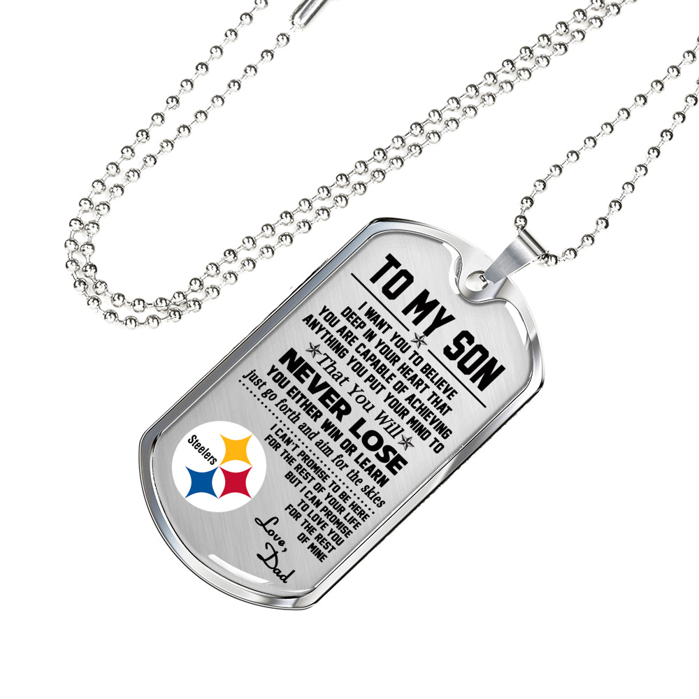 steelers dog tag necklace