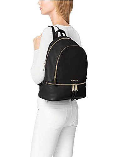michael kors rhea large leather backpack