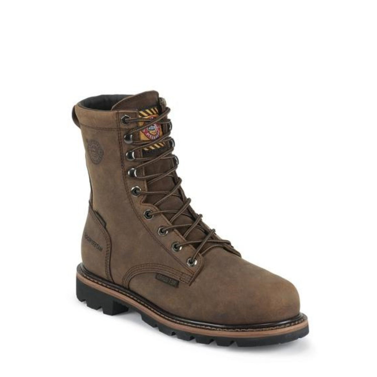 justin lace up composite toe work boots