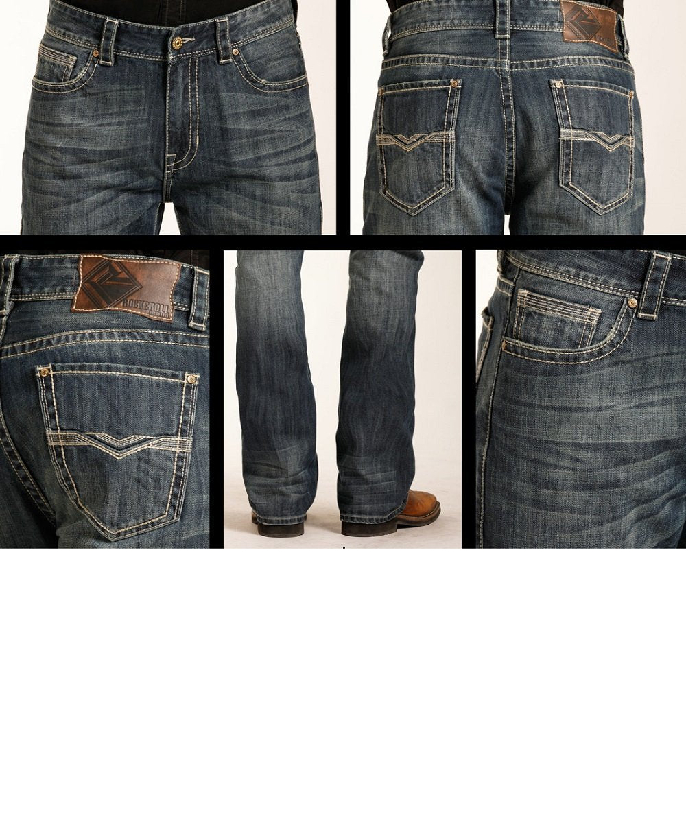 rock and roll double barrel bootcut jeans