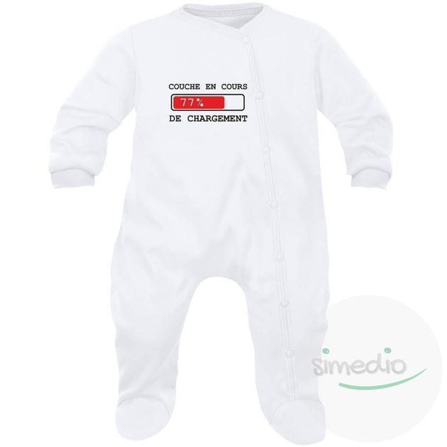 Pyjama Bébé Manches Longues Contrasté Je t'aime Maman - tunetoo