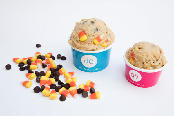 image of chocolate candy corn cookie dough