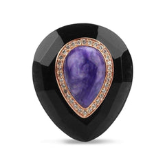 Charoite cocktail ring
