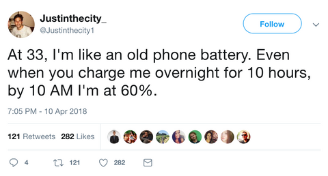 Funny text about cell phone batteries being low