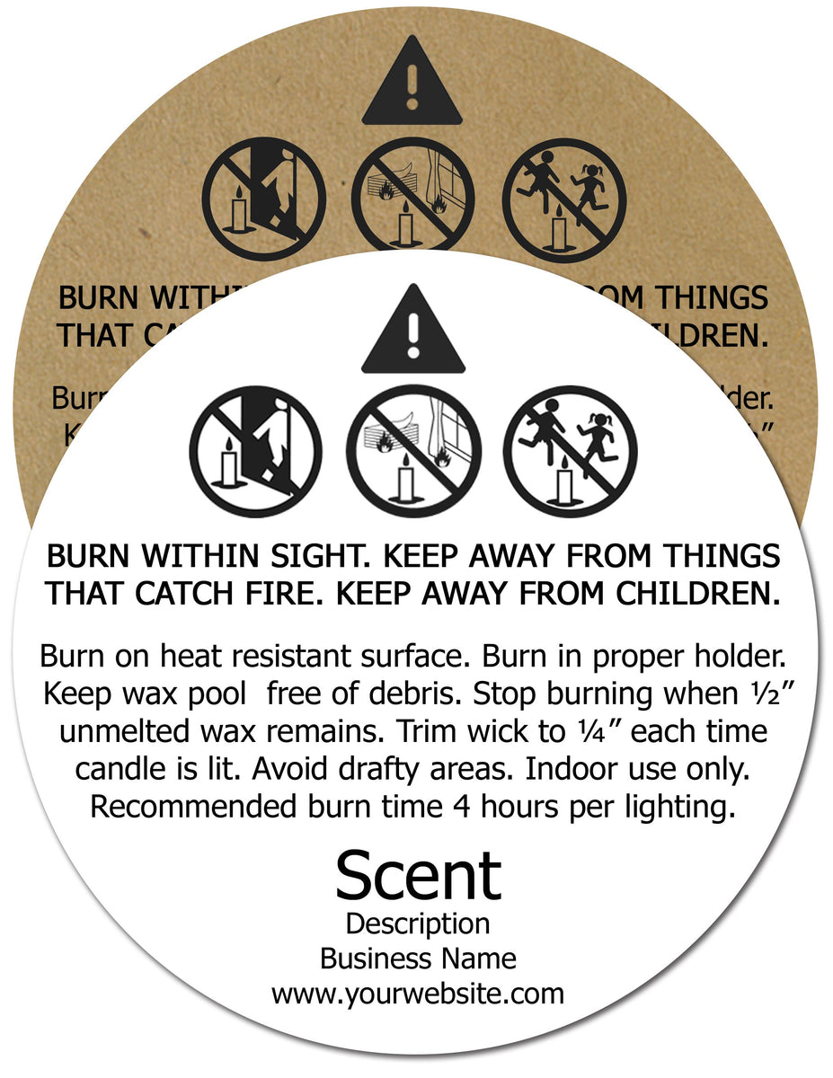 Candle Warning Labels Printable