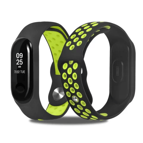 Mi Band 3 Fitness Smart Band Nike Sports Watch Straps Belt Black & Green