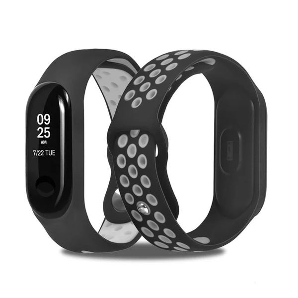 Mi Band 3 Fitness Smart Band Nike Sports Watch Straps Belt Black & Grey