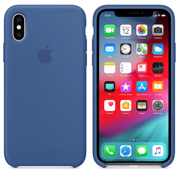 Silicone Case for Apple iPhone X XS - Delft Blue
