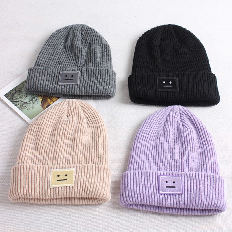 blank face beanie