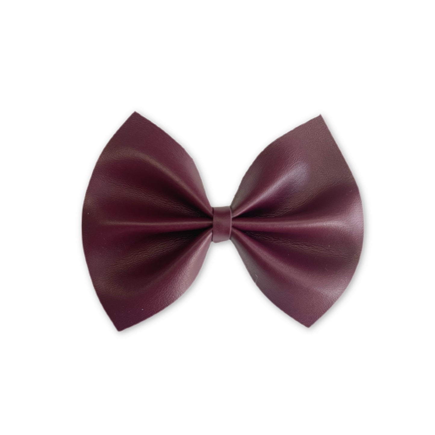 Marion- Butter Leather Delilah Bow (Headband or Clip, 2 Sizes)