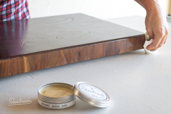 Roostmade - Cutting Board - Organic Wood Wax Instructions