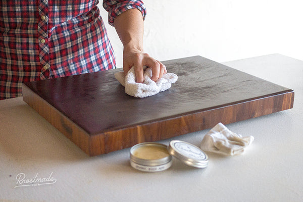 Roostmade - Cutting Board - Organic Wood Wax Instructions