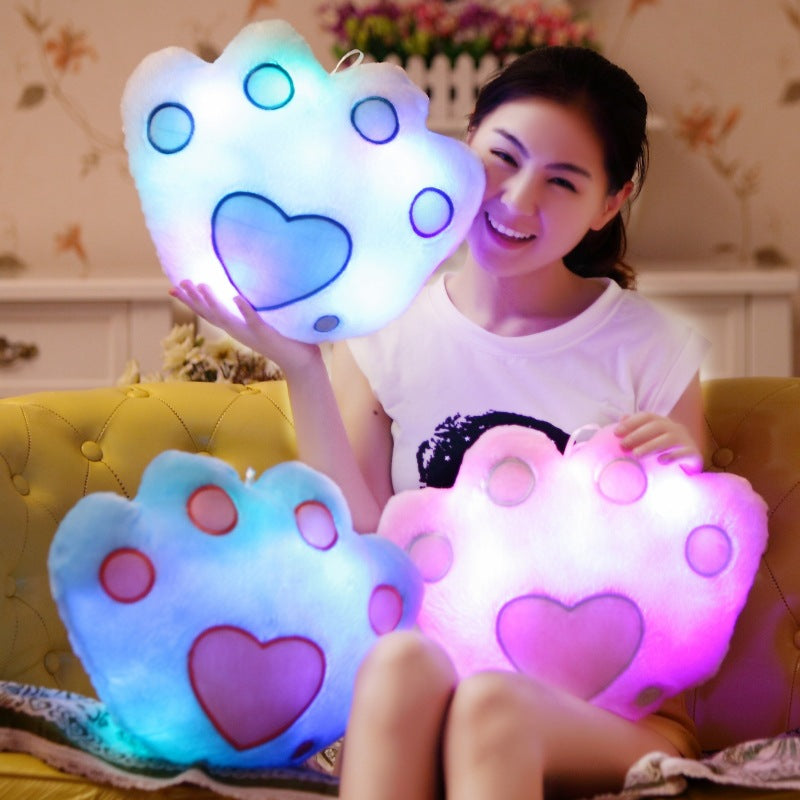 light up heart cushion