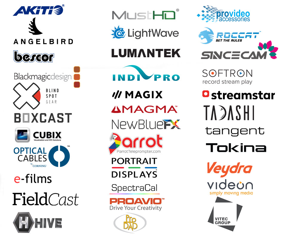 Three Rivers Video is an authorized reseller for these manufacturers and more!