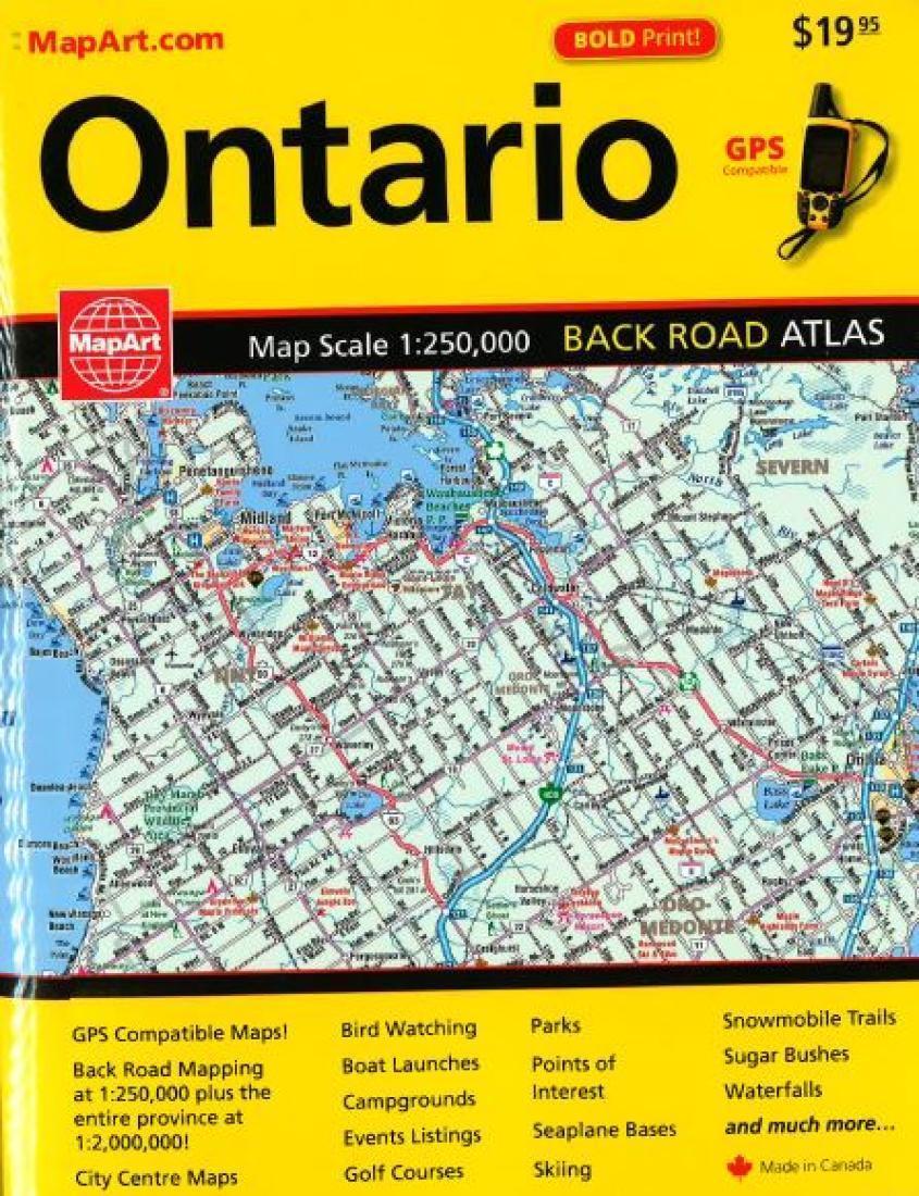 Mapart Canada Road Atlas Ontario Back Road Atlas | Canadian Cartographics Corporation, Mapart C –  Mapscompany - Travel Maps And Hiking Maps