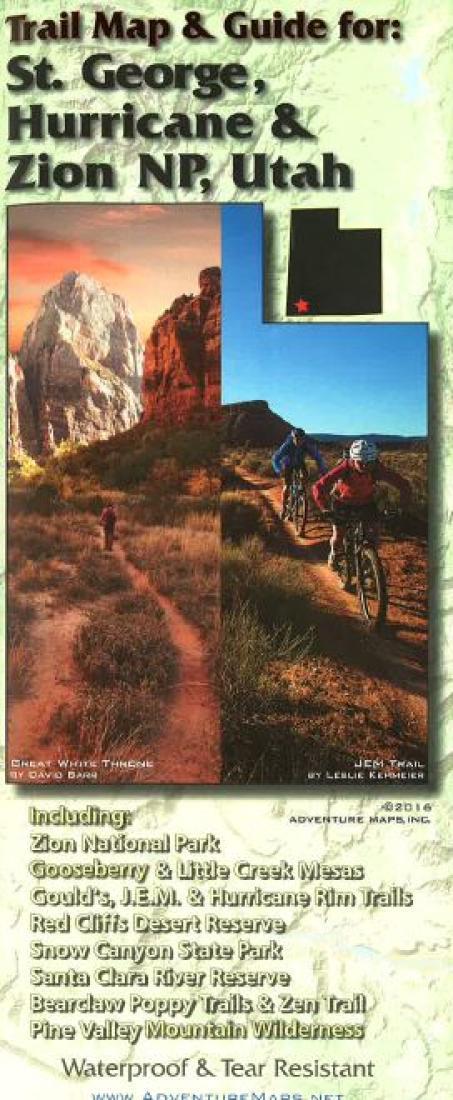 St. George - Hurricane - and Zion National Park - Utah - Trail Map and –  MapsCompany - travel maps and hiking maps