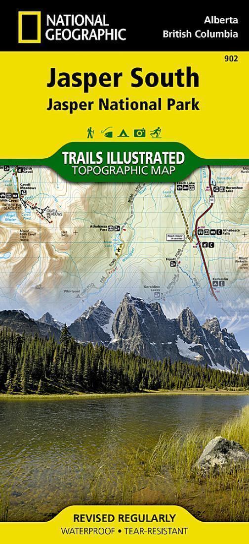 National Geographic National Park Maps Trail Map Of Jasper South - Jasper National Park | National Geographic –  Mapscompany - Travel Maps And Hiking Maps