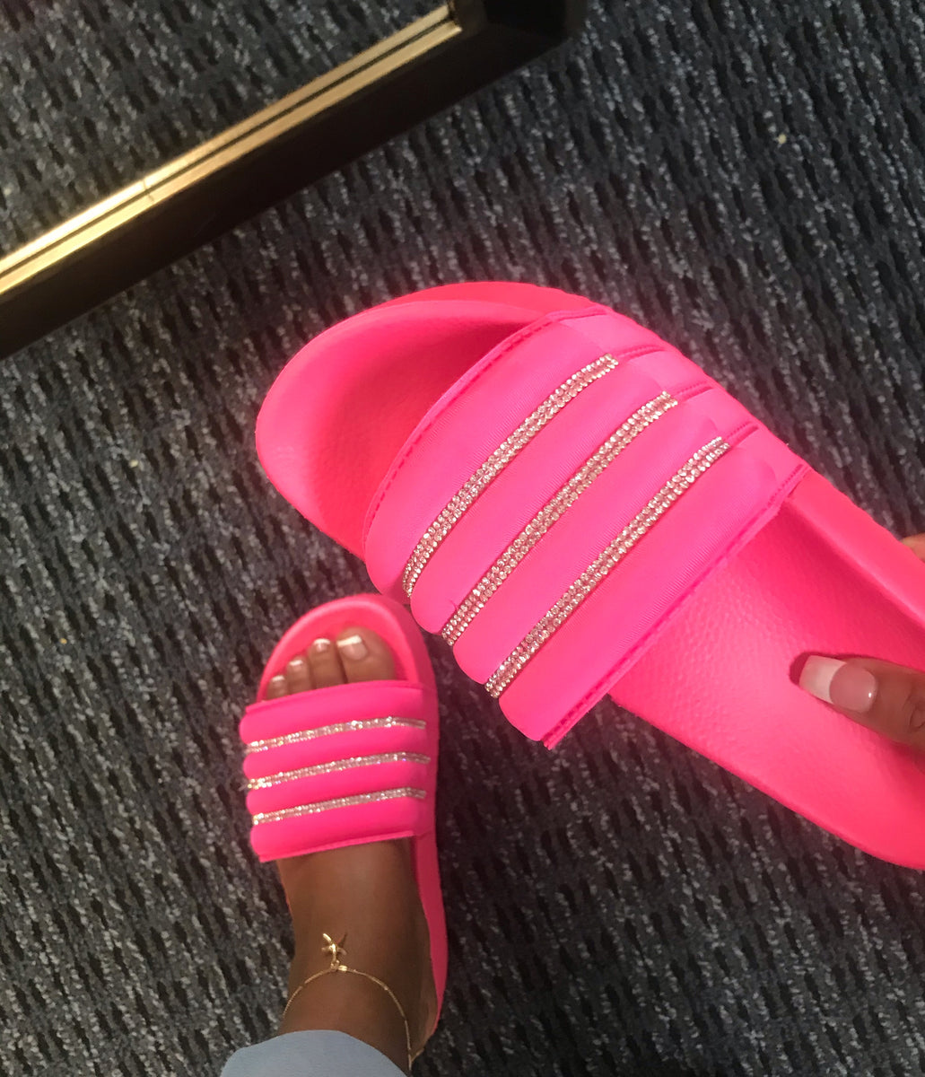 neon pink sliders