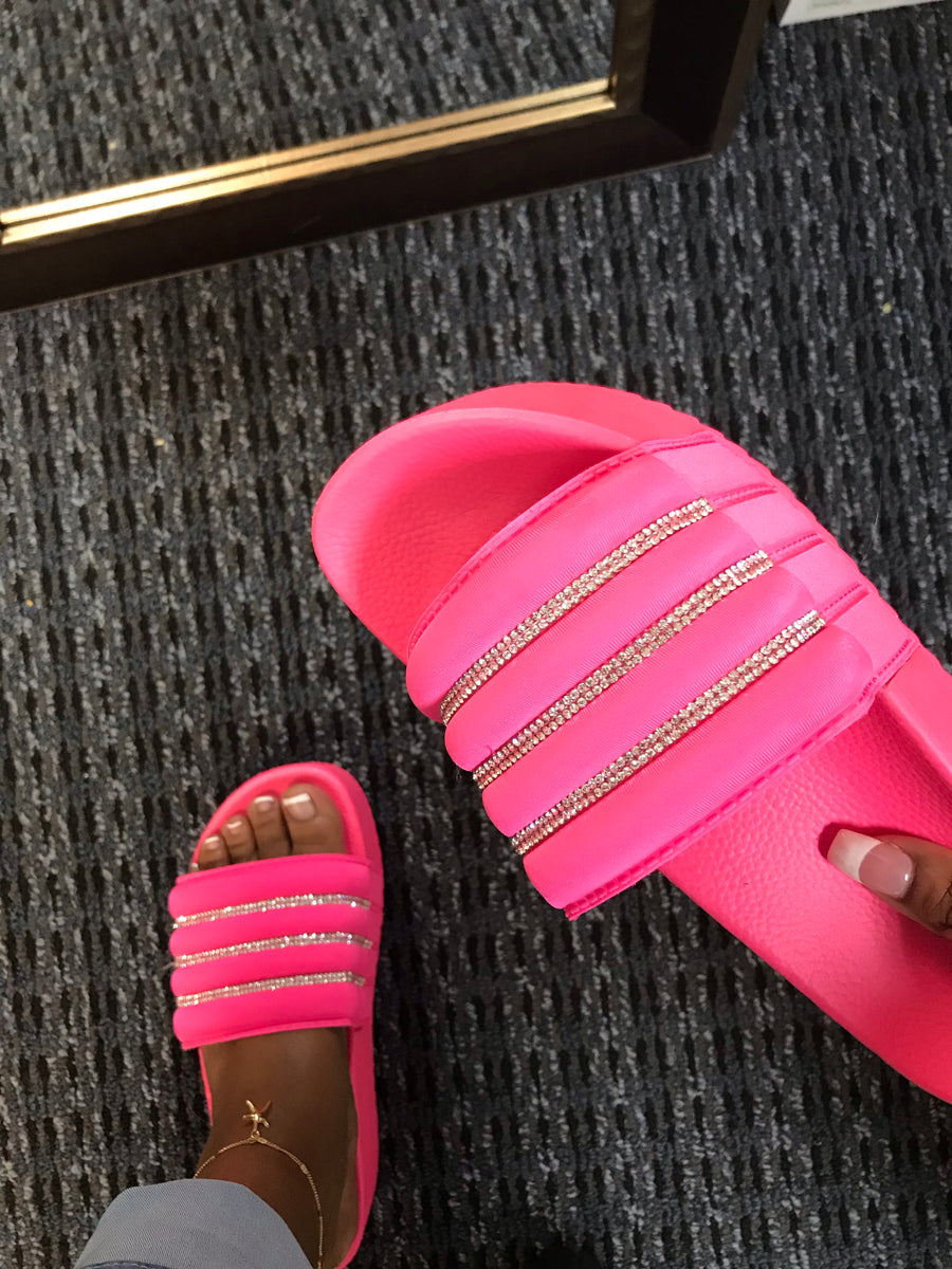 pink neon slides