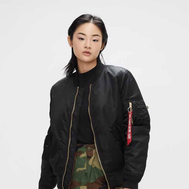 輝く高品質な ALPHA INDUSTRIES フライトジャケット_21220-076 M