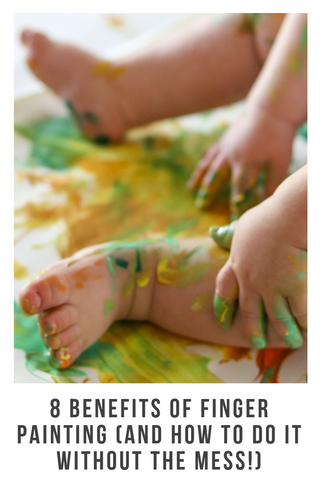baby messy legs painting