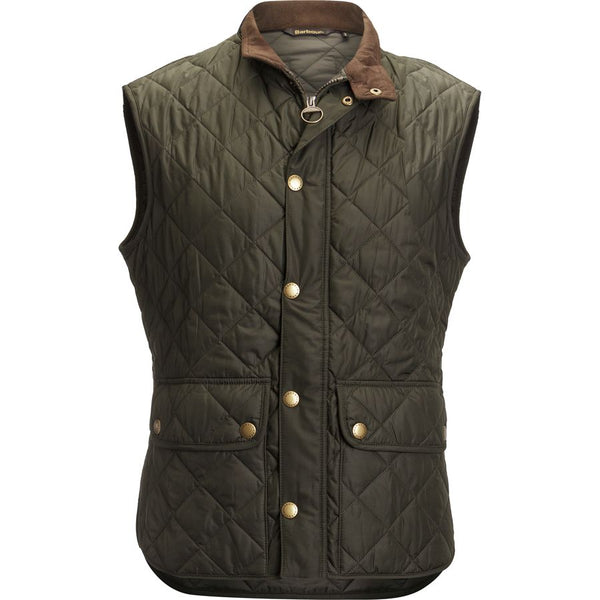 barbour green vest