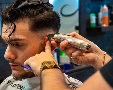 Toronto Barbershop explains length of hair to donate. Fade Room Toronto, Canada