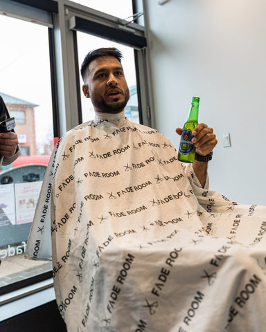 Heineken 0.0 sponsors Fade Room barbershop in Toronto, Ontario. Canada's Favorite barbershop