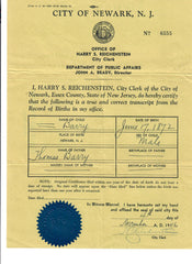 George Burry Sr. Birth Certificate