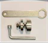 Easy to install contour blade adapter with installation wrenches.