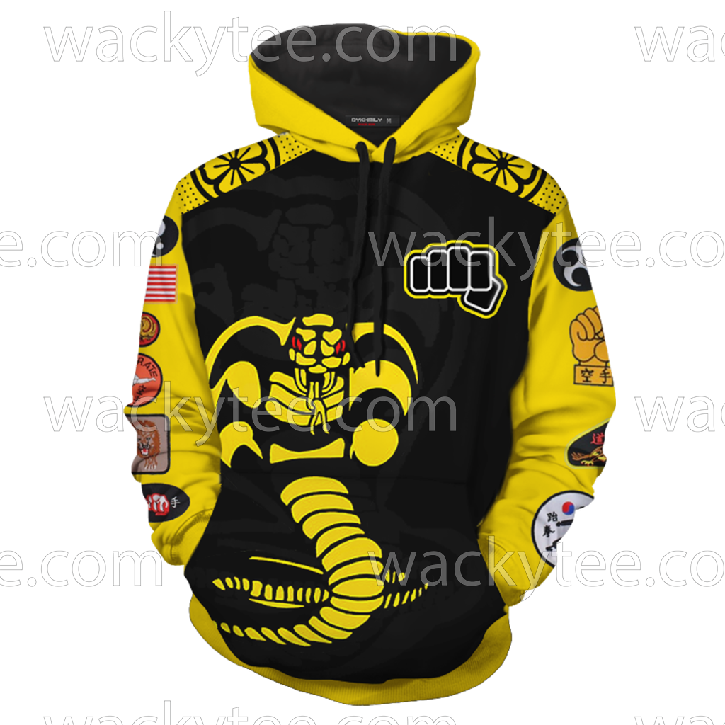 cobra kai zip up hoodie